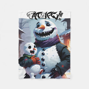 Evil Snowman en Snowson Fleece Deken