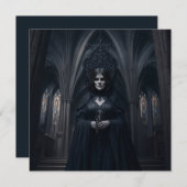 Evil Sorcière Dans La Carte De Voeux Cathédrale (Devant / Derrière)