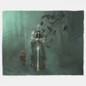 EVIL SPIRIT EN ZIJN WOLF FLEECE DEKEN (Voorkant (Horizontaal))