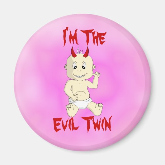 Evil Twin Magnet (roze) Magneet (Voorkant)