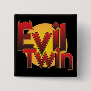 Evil Twin Vierkante Button 5,1 Cm