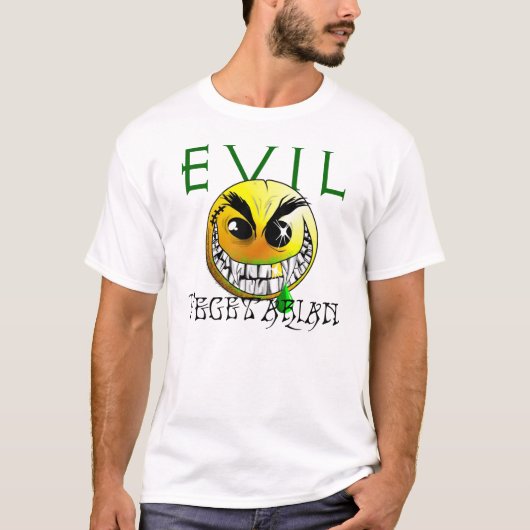 Evil vegetarian t-shirt (Voorkant)
