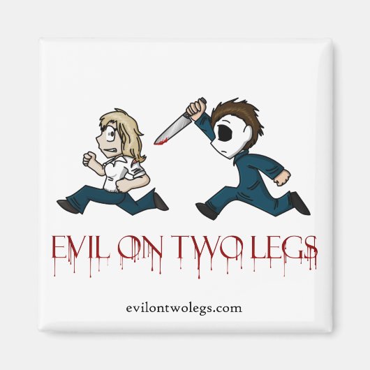 evilontwolegs.com logo magneet (Voorkant)
