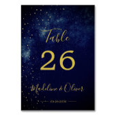 Eving Sky Modern Wedding Elegant Table Number Kaart (Achterkant)