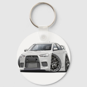 Evo White Car Sleutelhanger