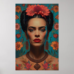 Evocatief Surrealistisch Portret Donkere Express Poster