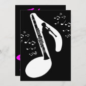 evocative clarinet feestdagenkaart (Voorkant / Achterkant)