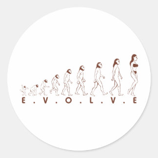 evolueren ronde sticker