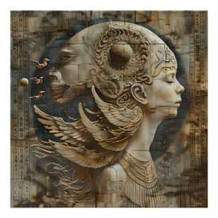 Evoluerende elegantie - voorouderlijke schoonheid foto afdruk