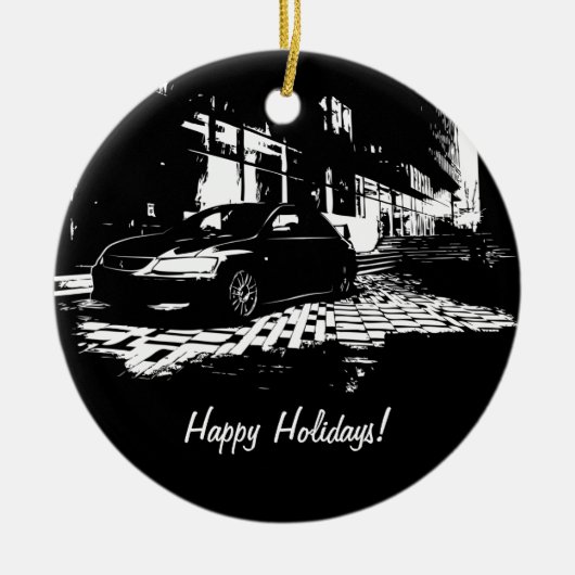 Evolutie 9 kerstversieringen keramisch ornament (Voorkant)