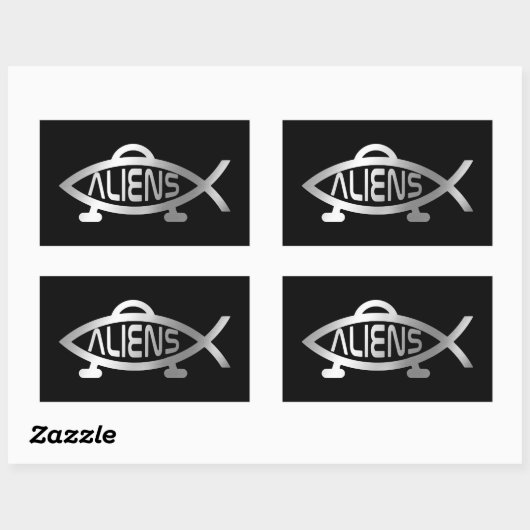 Evolutie - Aliens Rechthoekige Sticker (Vel)