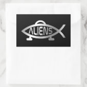 Evolutie - Aliens Rechthoekige Sticker (Tas)