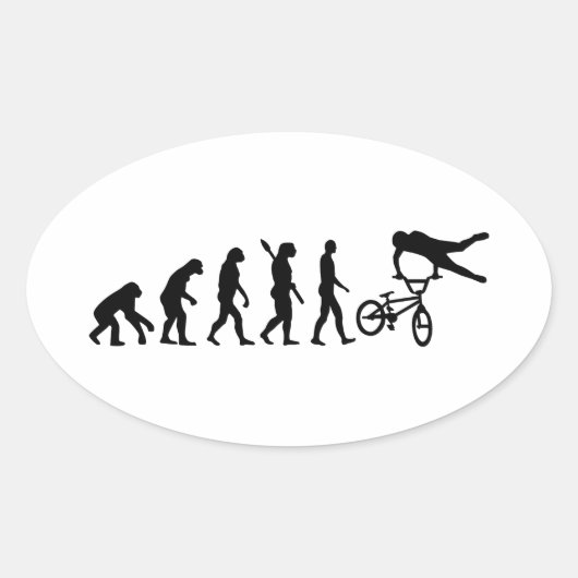 Evolutie BMX Ovale Sticker (Voorkant)