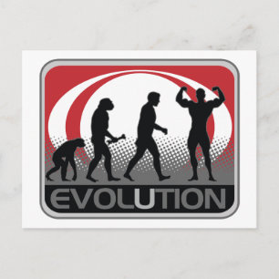 Evolutie BodyBuilder Briefkaart