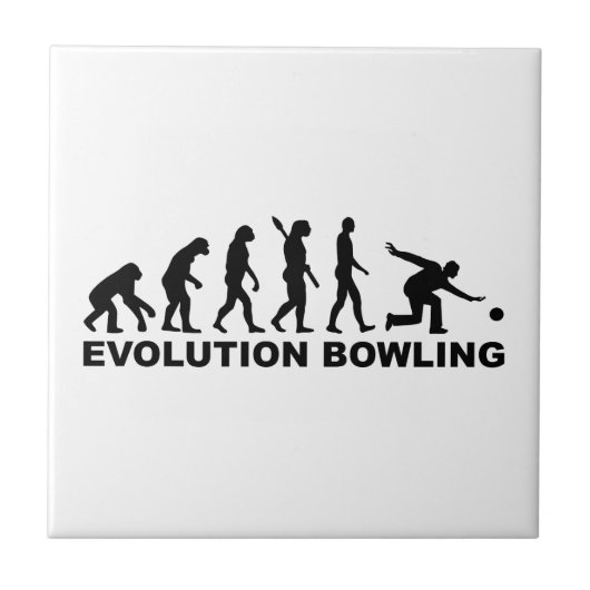 Evolutie Bowling Tegeltje (Voorkant)