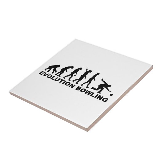 Evolutie Bowling Tegeltje (Zijkant)