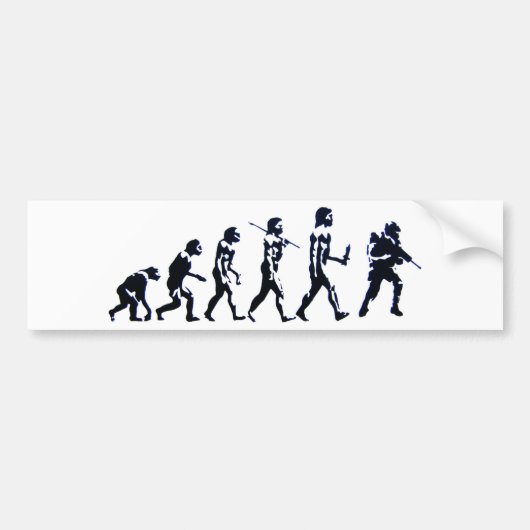 evolutie bumpersticker (Voorkant)