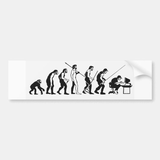 Evolutie Bumpersticker (Voorkant)