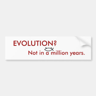 EVOLUTIE? BUMPERSTICKER