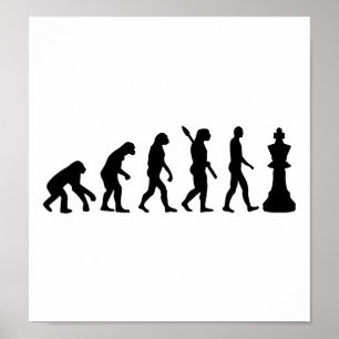 Evolutie Chess king Poster