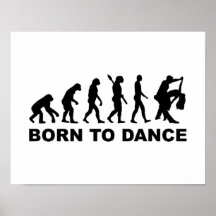Evolutie dansen geboren uit dans poster