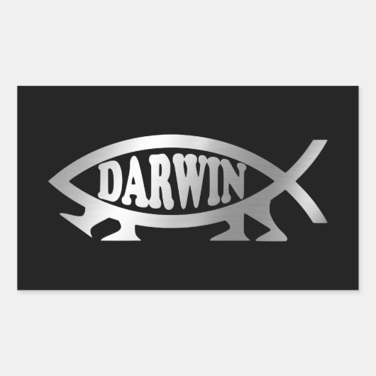 Evolutie - Darwin Rechthoekige Sticker (Voorkant)