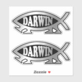 Evolutie - Darwin x 2 Sticker (Vel)