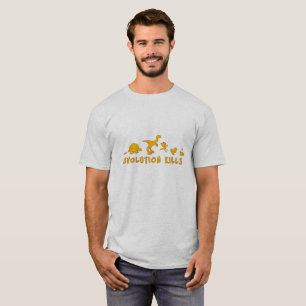 Evolutie doodt Funny Dinosaurs T-Shirt