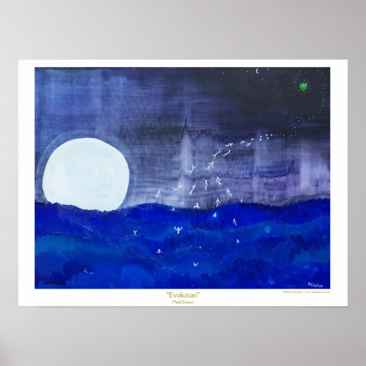"Evolutie" door Mark Easton Poster (Voorkant)