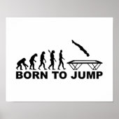 Evolutie geboren uit springtrampoline poster (Voorkant)