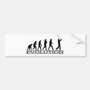 Evolutie - Golf - Man Bumpersticker
