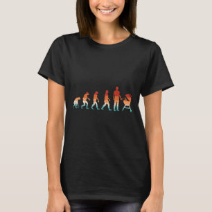 Evolutie Grillen Grappige BBQ Retro Grill Redcue T-shirt
