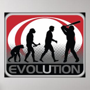 Evolutie-honkbal Poster
