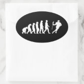 Evolutie Lacrosse Ovale Sticker (Tas)