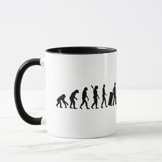 Evolutie man afval mok (Links)