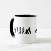 Evolutie man afval mok (Voorkant links)