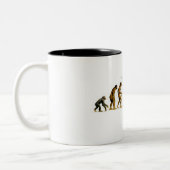 Evolutie naar computer tweekleurige koffiemok (Links)