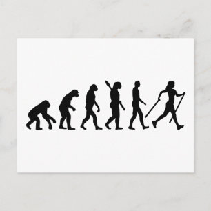 Evolutie Noordse Walking Briefkaart