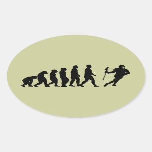 Evolutie Ovale Sticker