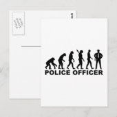 Evolutie-politieagent Briefkaart (Voorkant / Achterkant)