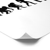 Evolutie Rack Pool Biljart Speler Biljart Cue Poster (Hoek)