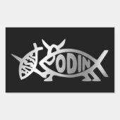 Evolutie - Rechthoekige Sticker in Odin (Voorkant)