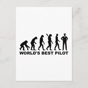Evolutie 's werelds beste piloot briefkaart
