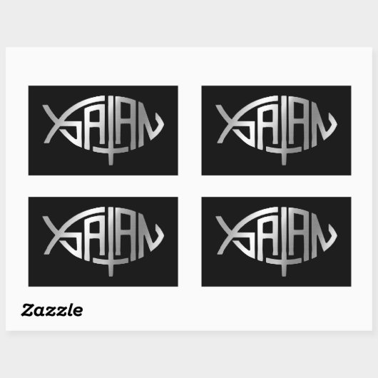 Evolutie - Satan + Rechthoekige Sticker (Vel)