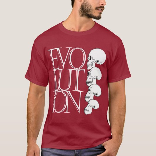 Evolutie-shirt T-shirt (Voorkant)