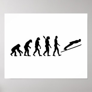 Evolutie skischoenen poster