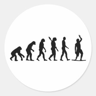 Evolutie Slackline Ronde Sticker
