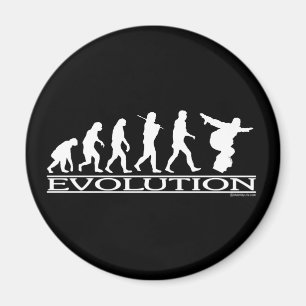 Evolutie - Snowboarden Magneet