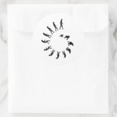 Evolutie-spiraal Ronde Sticker (Tas)