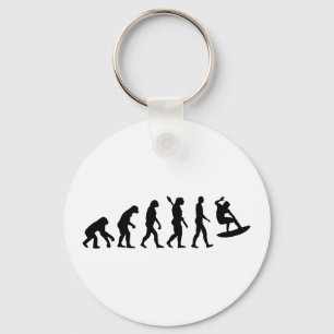 Evolutie surfen sleutelhanger